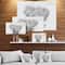 Designart - Black and White Elephant Sketch - Animals Painting Print on Wrapped Canvas